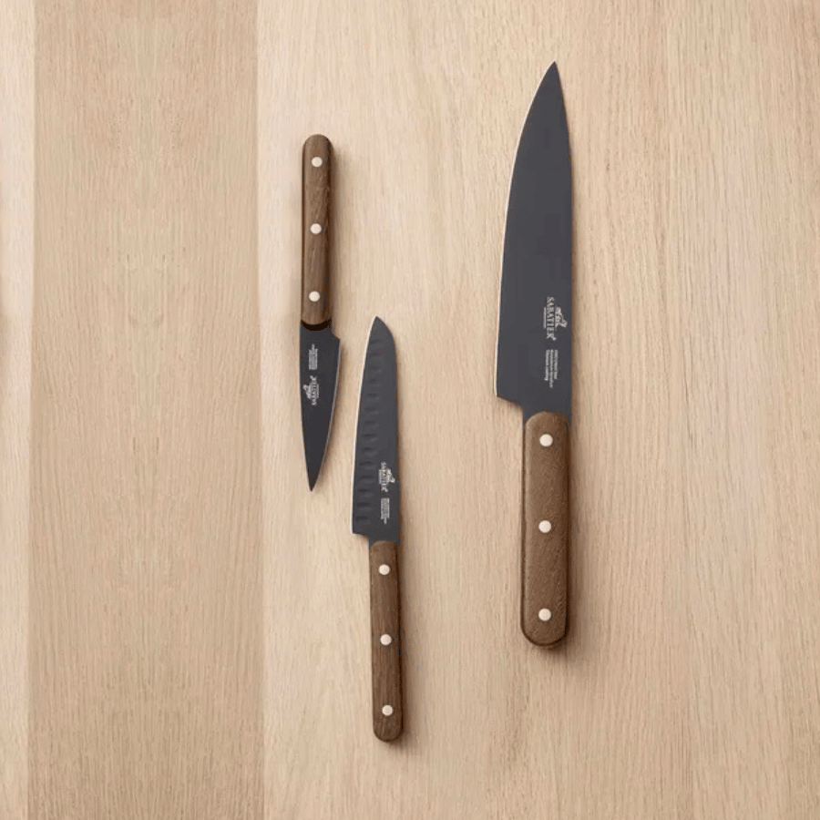 

Knivsæt Phenix Walnut 3 dele Sort/valnøddetræ